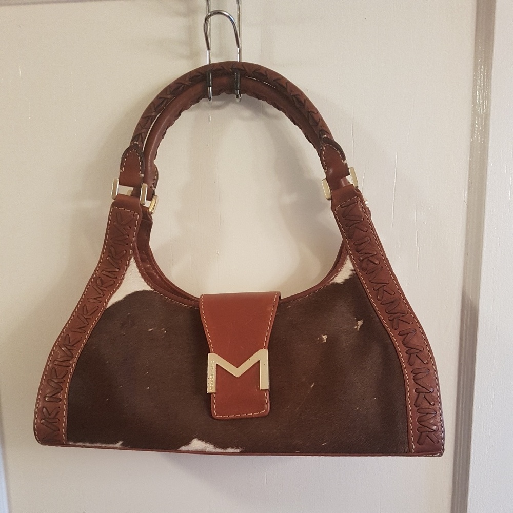 Michael Kors Brown/White Moo Hand Bag